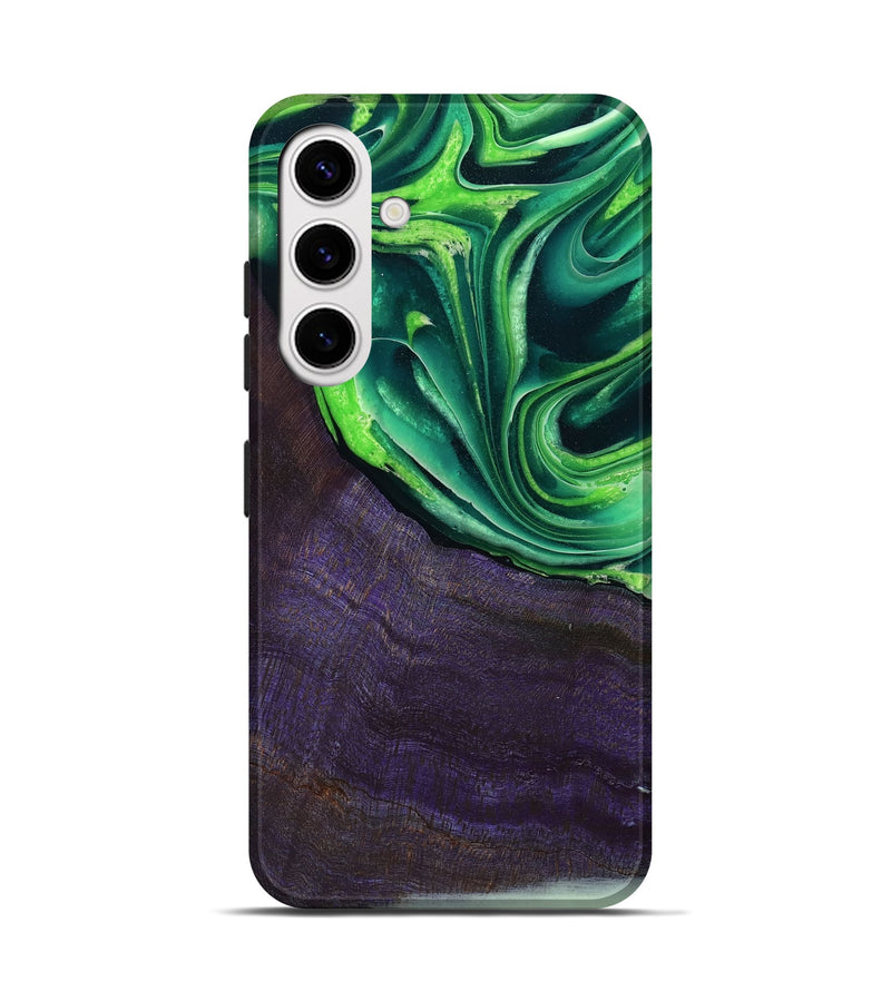 Galaxy S25 Wood Live Edge Phone Case - Bjorn (Green, 801753)