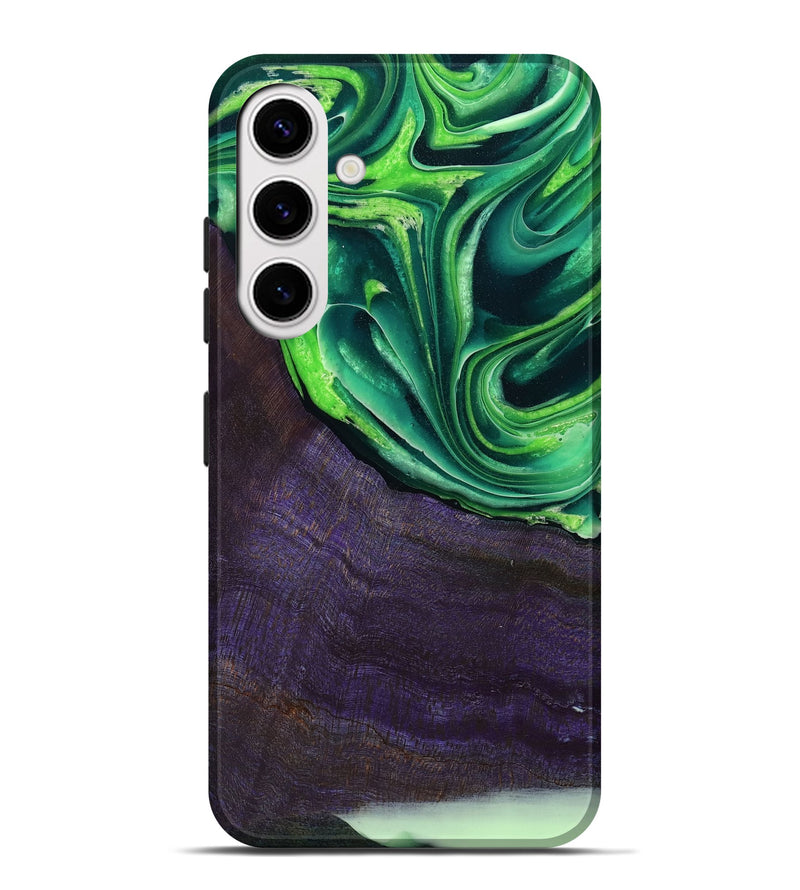 Galaxy S25 Plus Wood Live Edge Phone Case - Bjorn (Green, 801753)