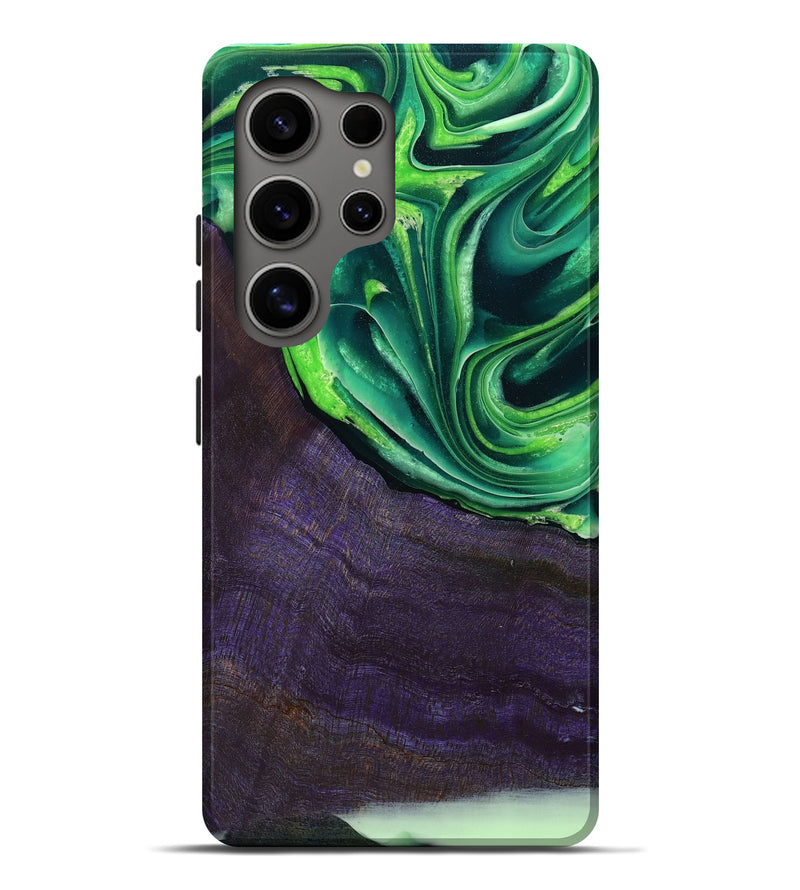 Galaxy S25 Ultra Wood Live Edge Phone Case - Bjorn (Green, 801753)