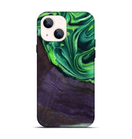 iPhone 14 Wood Live Edge Phone Case - Bjorn (Green, 801753)