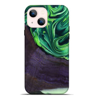 iPhone 14 Plus Wood Live Edge Phone Case - Bjorn (Green, 801753)