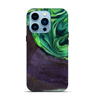 iPhone 14 Pro Wood Live Edge Phone Case - Bjorn (Green, 801753)