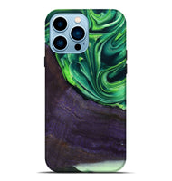 iPhone 14 Pro Max Wood Live Edge Phone Case - Bjorn (Green, 801753)