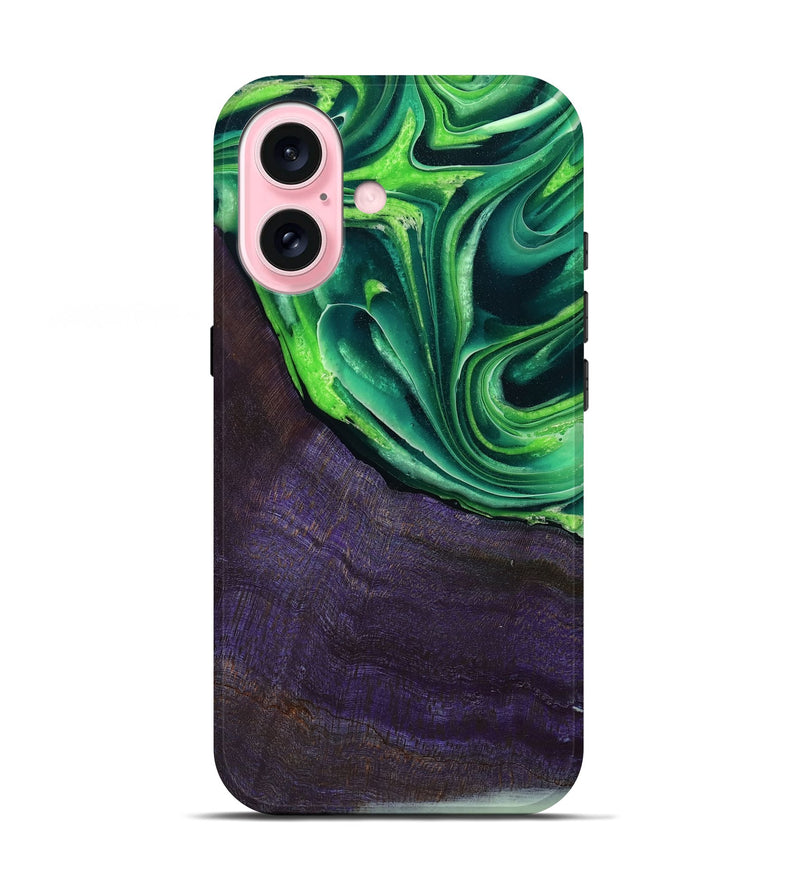 iPhone 17 Wood Live Edge Phone Case - Bjorn (Green, 801753)