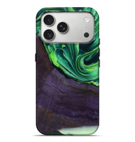 iPhone 17 Pro Max Wood Live Edge Phone Case - Bjorn (Green, 801753)