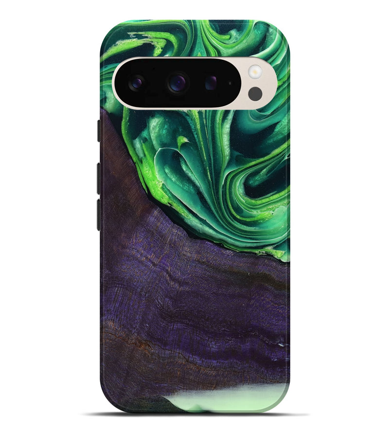 Pixel 9 Pro XL Wood Live Edge Phone Case - Bjorn (Green, 801753)