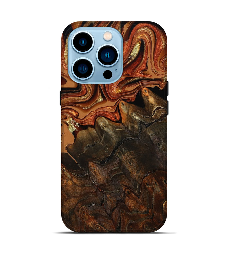 iPhone 14 Pro Wood Live Edge Phone Case - Kiana (Red, 801754)