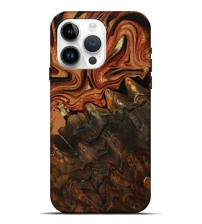 iPhone 15 Pro Max Wood Live Edge Phone Case - Kiana (Red, 801754)