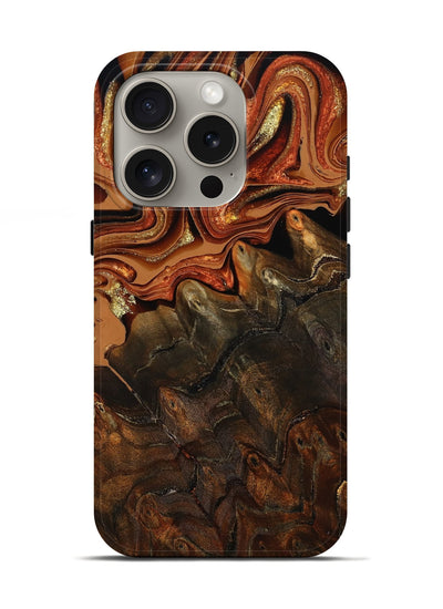 iPhone 16 Pro Wood Live Edge Phone Case - Kiana (Red, 801754)