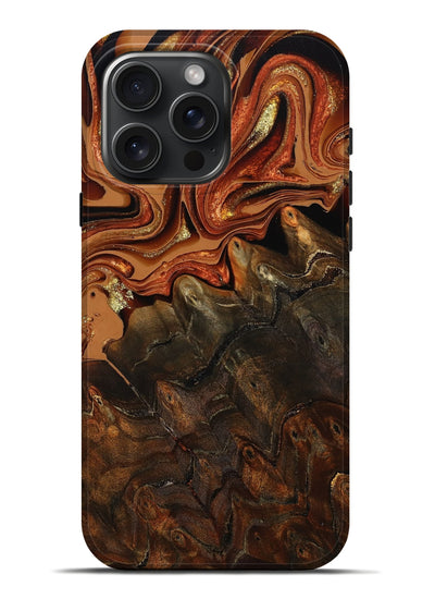 iPhone 16 Pro Max Wood Live Edge Phone Case - Kiana (Red, 801754)