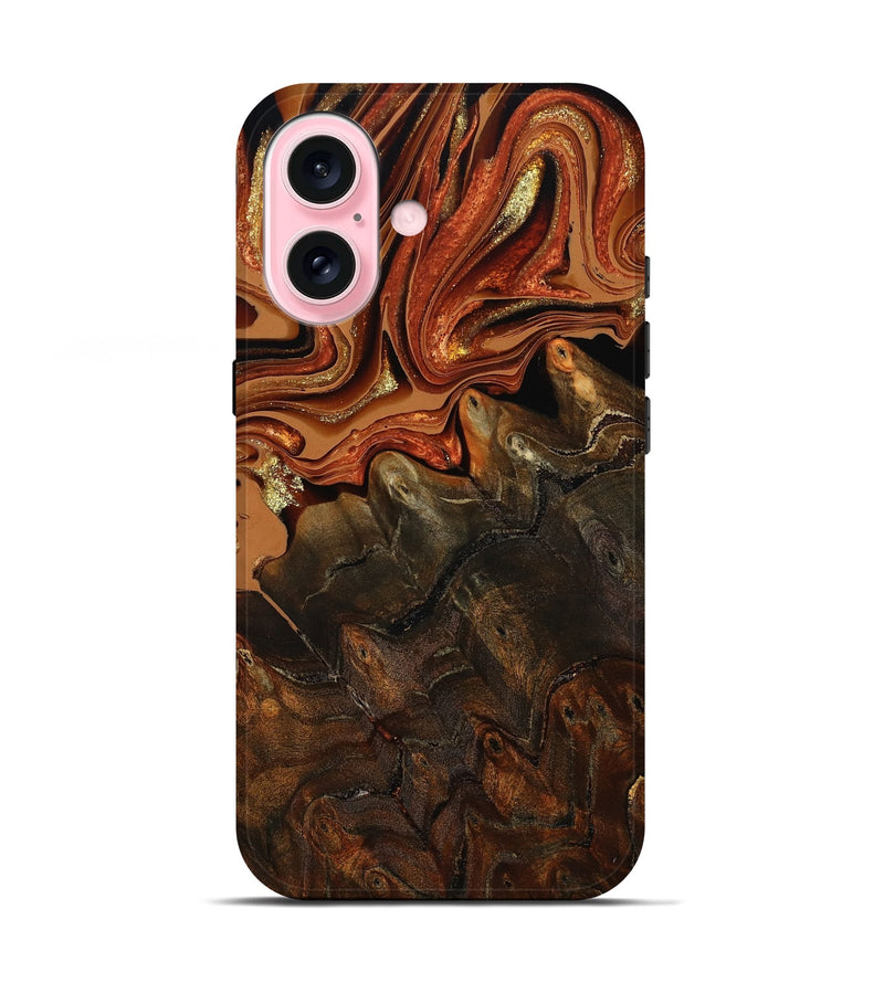 iPhone 17 Wood Live Edge Phone Case - Kiana (Red, 801754)