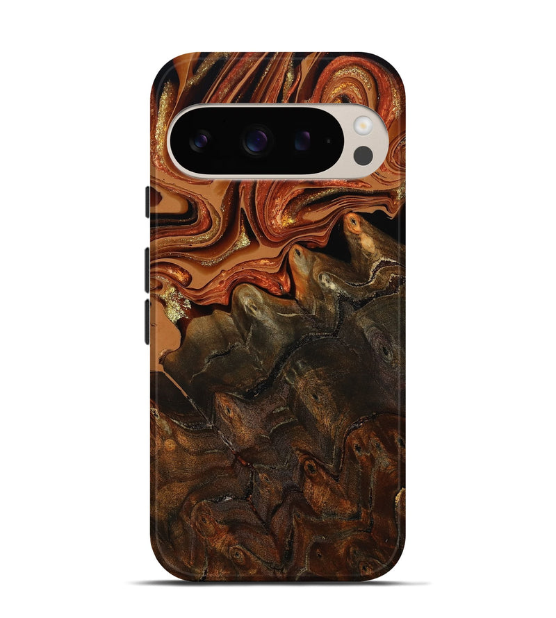 Pixel 9 Wood Live Edge Phone Case - Kiana (Red, 801754)