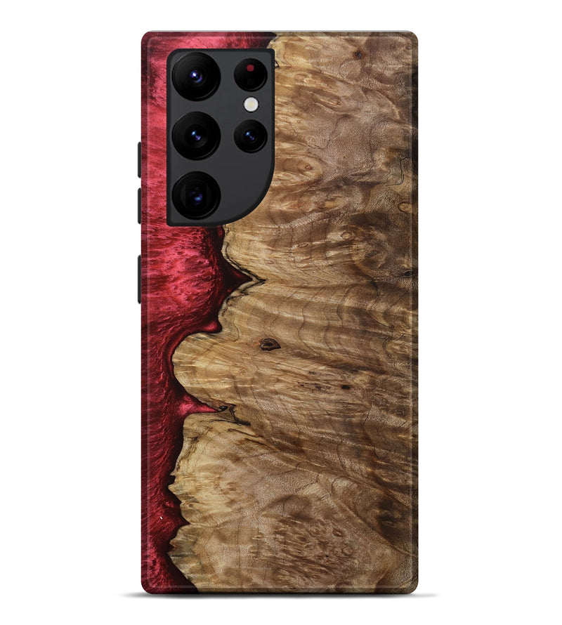 Galaxy S22 Ultra Wood Live Edge Phone Case - Susanna (Red, 801755)