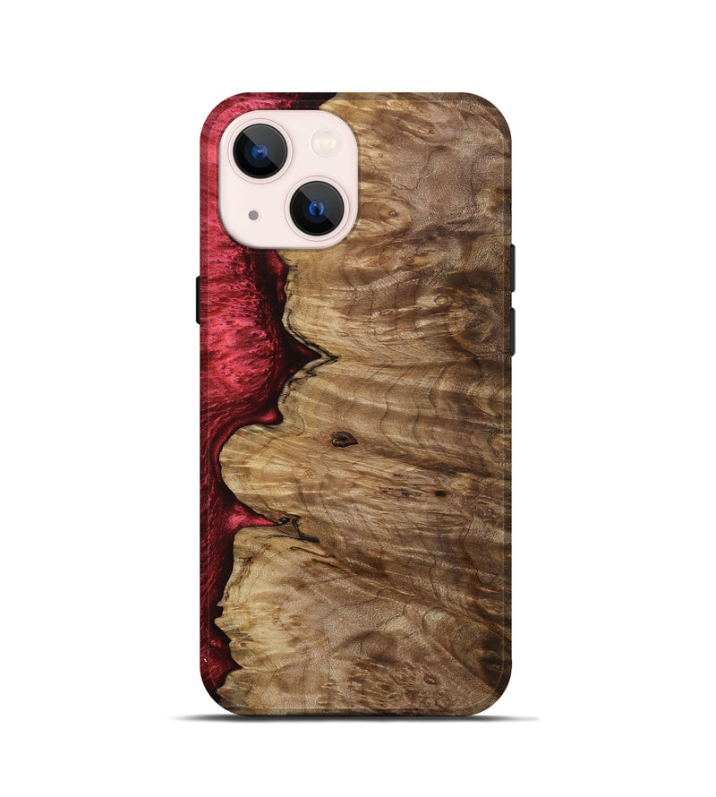 iPhone 13 mini Wood Live Edge Phone Case - Susanna (Red, 801755)
