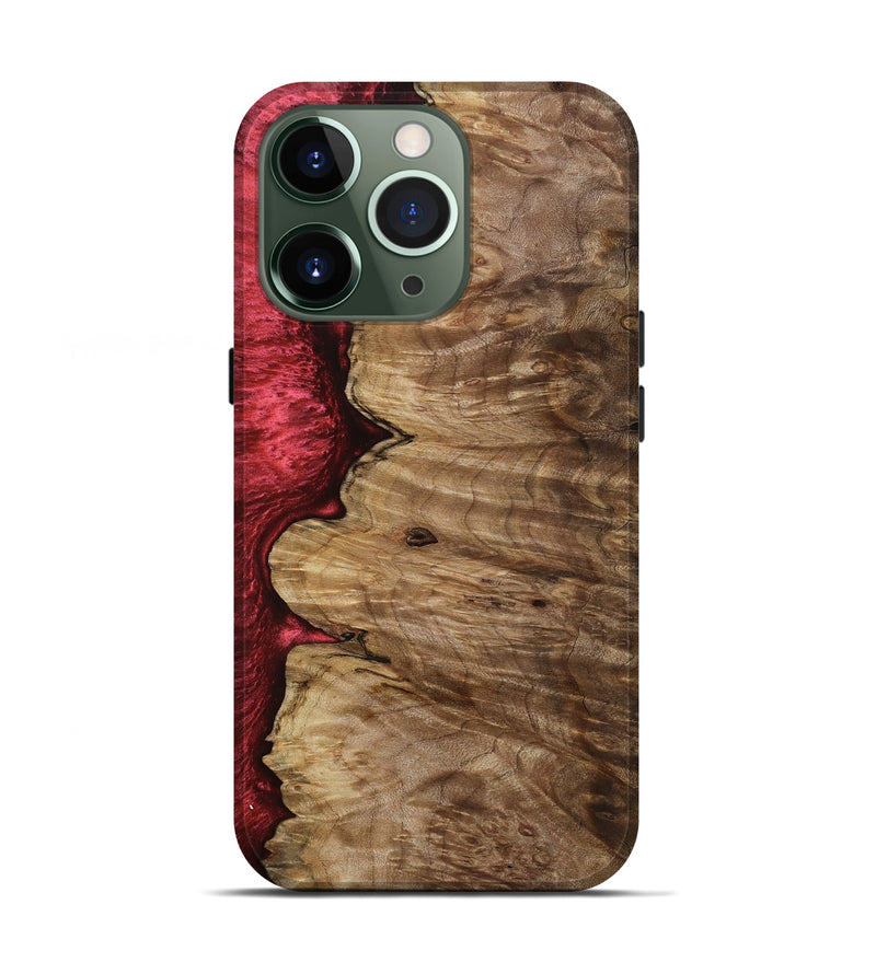 iPhone 13 Pro Wood Live Edge Phone Case - Susanna (Red, 801755)