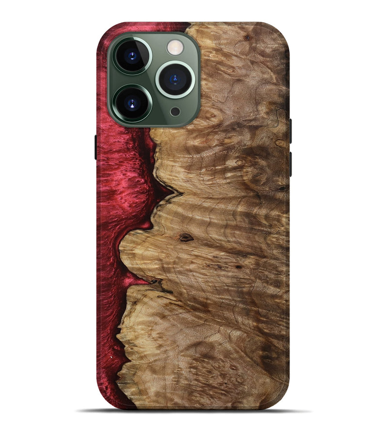 iPhone 13 Pro Max Wood Live Edge Phone Case - Susanna (Red, 801755)