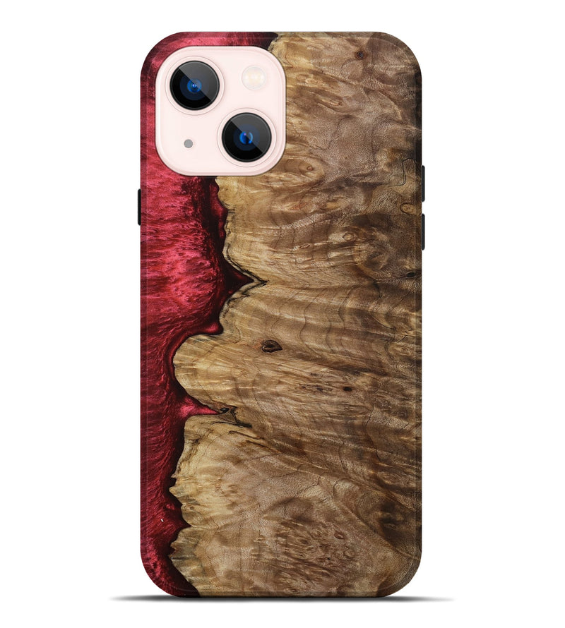 iPhone 14 Plus Wood Live Edge Phone Case - Susanna (Red, 801755)