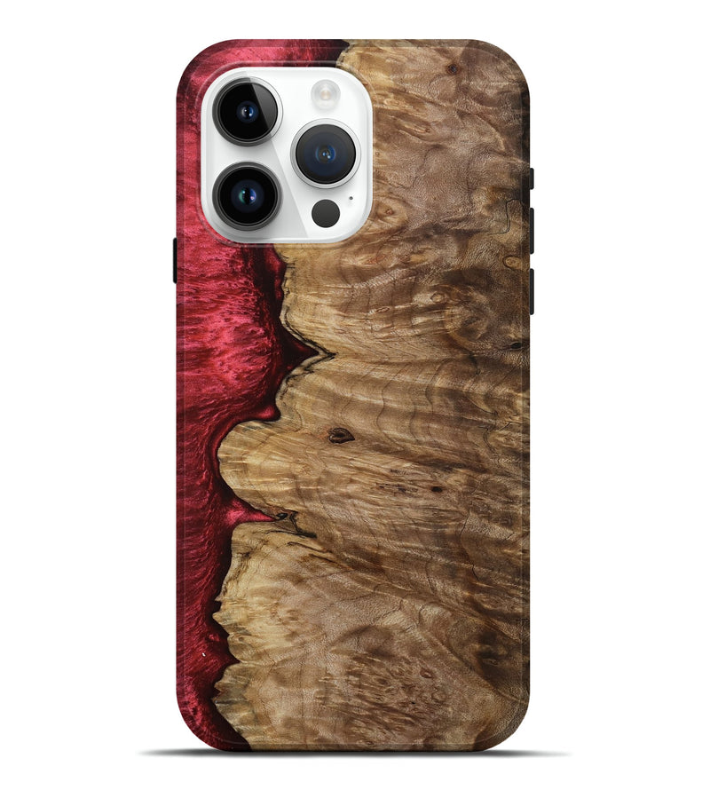 iPhone 15 Pro Max Wood Live Edge Phone Case - Susanna (Red, 801755)