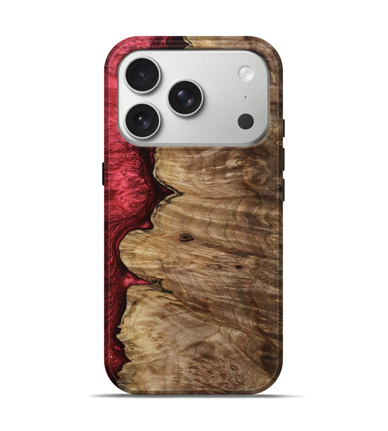 iPhone 17 Pro Wood Live Edge Phone Case - Susanna (Red, 801755)