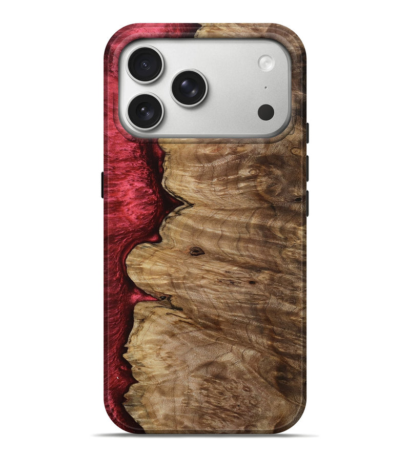 iPhone 17 Pro Max Wood Live Edge Phone Case - Susanna (Red, 801755)