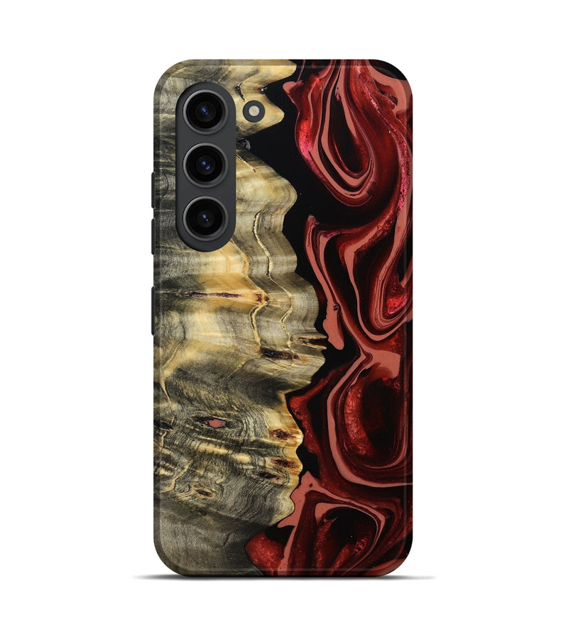 Galaxy S23 Wood Live Edge Phone Case - Meagan (Red, 801756)