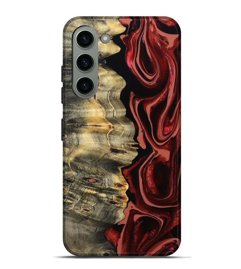Galaxy S23 Plus Wood Live Edge Phone Case - Meagan (Red, 801756)