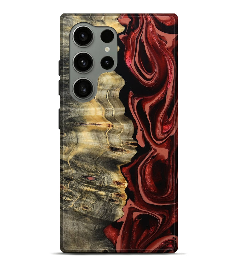Galaxy S24 Ultra Wood Live Edge Phone Case - Meagan (Red, 801756)