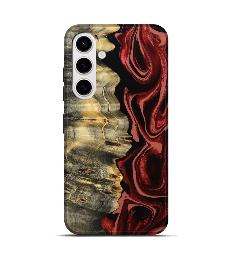 Galaxy S25 Wood Live Edge Phone Case - Meagan (Red, 801756)
