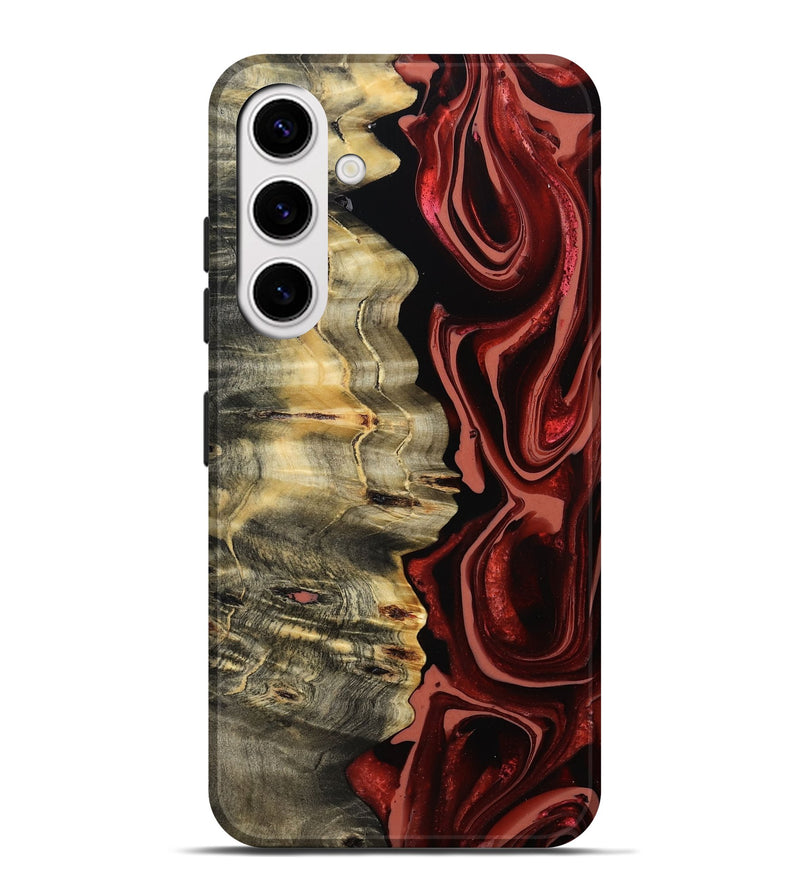 Galaxy S25 Plus Wood Live Edge Phone Case - Meagan (Red, 801756)