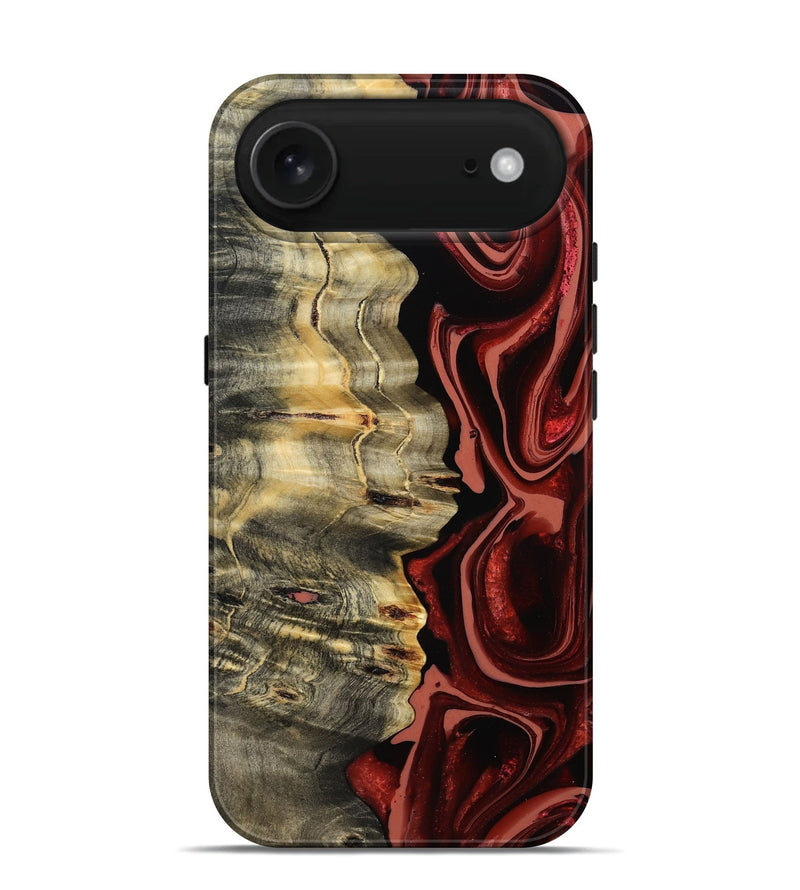 iPhone 17 Air Wood Live Edge Phone Case - Meagan (Red, 801756)