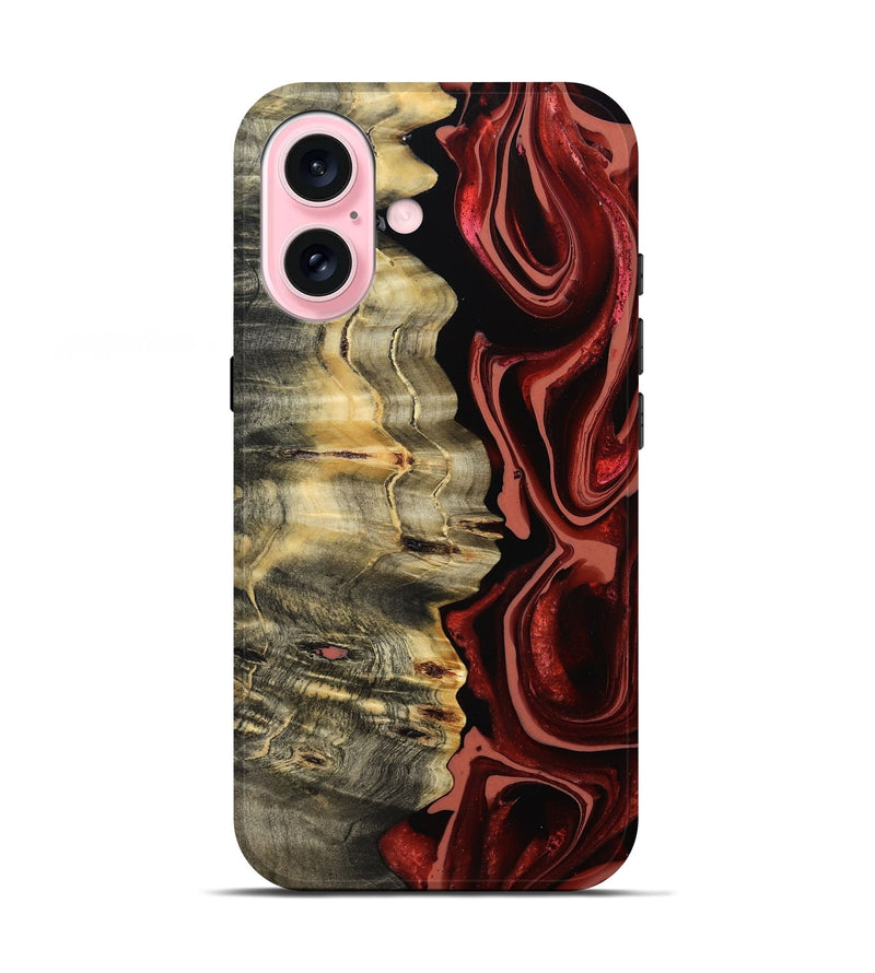 iPhone 17 Wood Live Edge Phone Case - Meagan (Red, 801756)