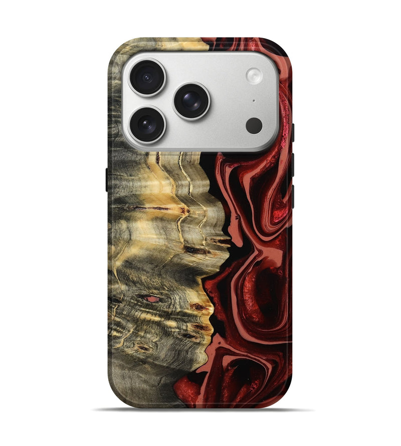 iPhone 17 Pro Wood Live Edge Phone Case - Meagan (Red, 801756)