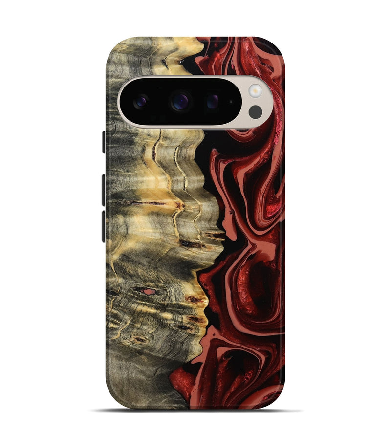 Pixel 10 Wood Live Edge Phone Case - Meagan (Red, 801756)
