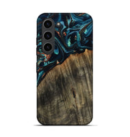 Galaxy S23 Wood Live Edge Phone Case - Ramon (Teal & Gold, 801758)