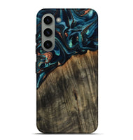 Galaxy S23 Plus Wood Live Edge Phone Case - Ramon (Teal & Gold, 801758)