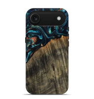 iPhone 17 Air Wood Live Edge Phone Case - Ramon (Teal & Gold, 801758)