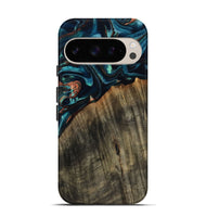 Pixel 10 Wood Live Edge Phone Case - Ramon (Teal & Gold, 801758)