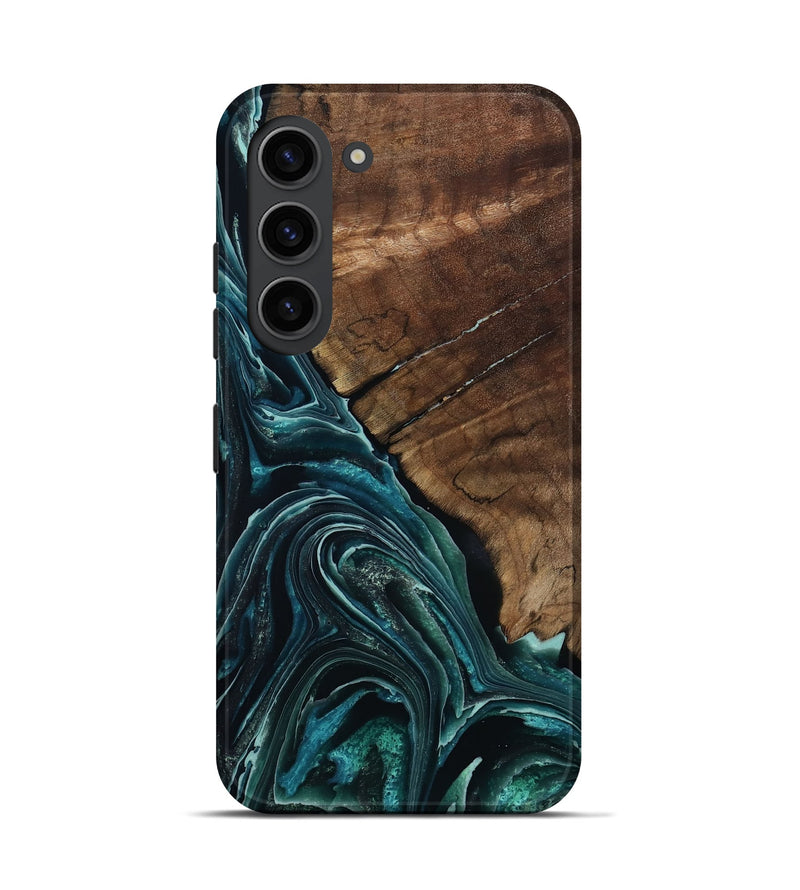 Galaxy S23 Wood Live Edge Phone Case - Allyssa (Blue, 801759)