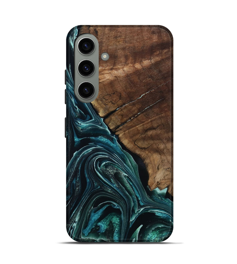 Galaxy S24 Wood Live Edge Phone Case - Allyssa (Blue, 801759)