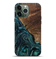 iPhone 13 Pro Max Wood Live Edge Phone Case - Allyssa (Blue, 801759)