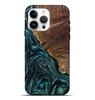 iPhone 15 Pro Max Wood Live Edge Phone Case - Allyssa (Blue, 801759)