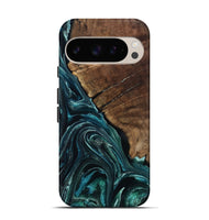 Pixel 9 Wood Live Edge Phone Case - Allyssa (Blue, 801759)