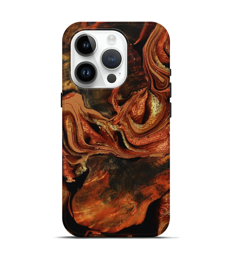 iPhone 15 Pro Wood Live Edge Phone Case - Emmie (Red, 801760)