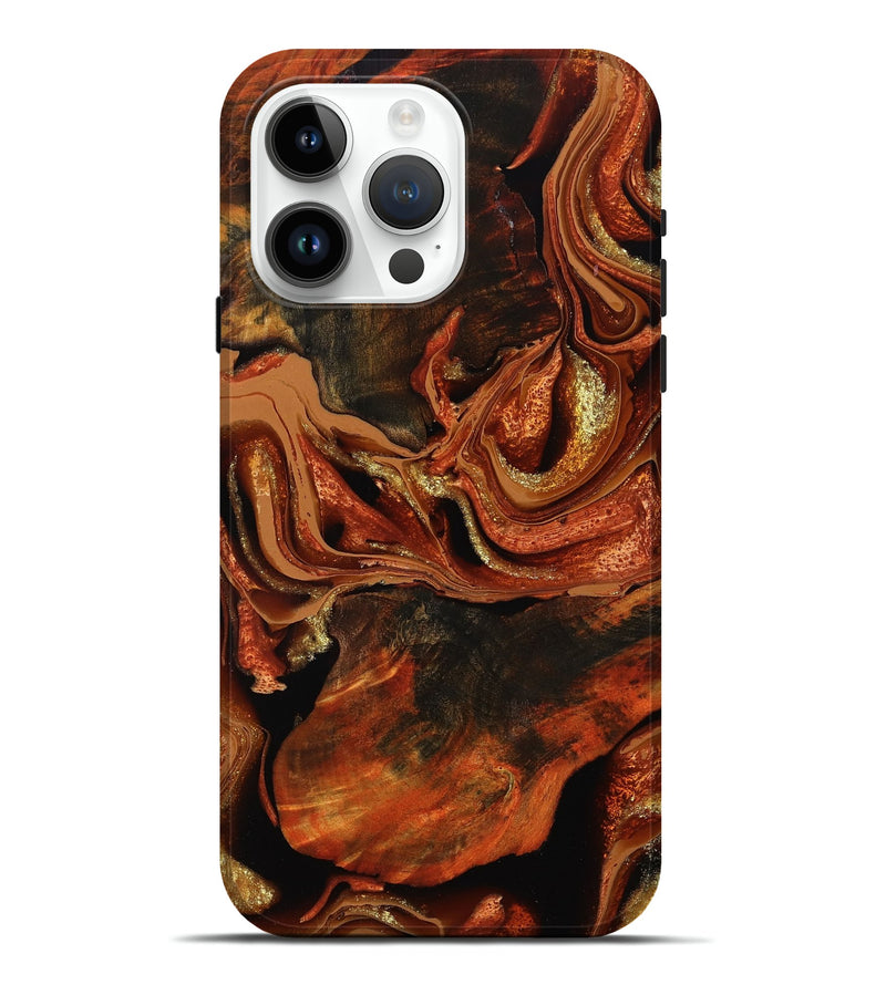 iPhone 15 Pro Max Wood Live Edge Phone Case - Emmie (Red, 801760)