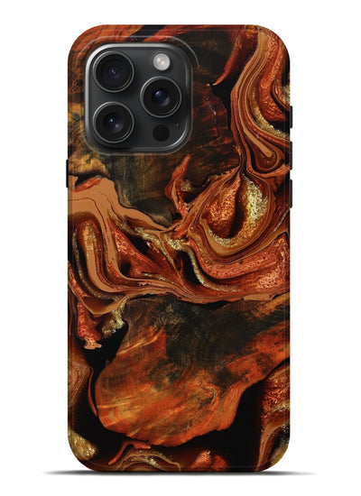 iPhone 16 Pro Max Wood Live Edge Phone Case - Emmie (Red, 801760)