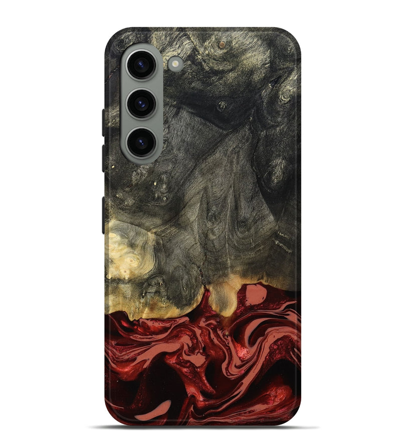 Galaxy S23 Plus Wood Live Edge Phone Case - Neriah (Red, 801761)