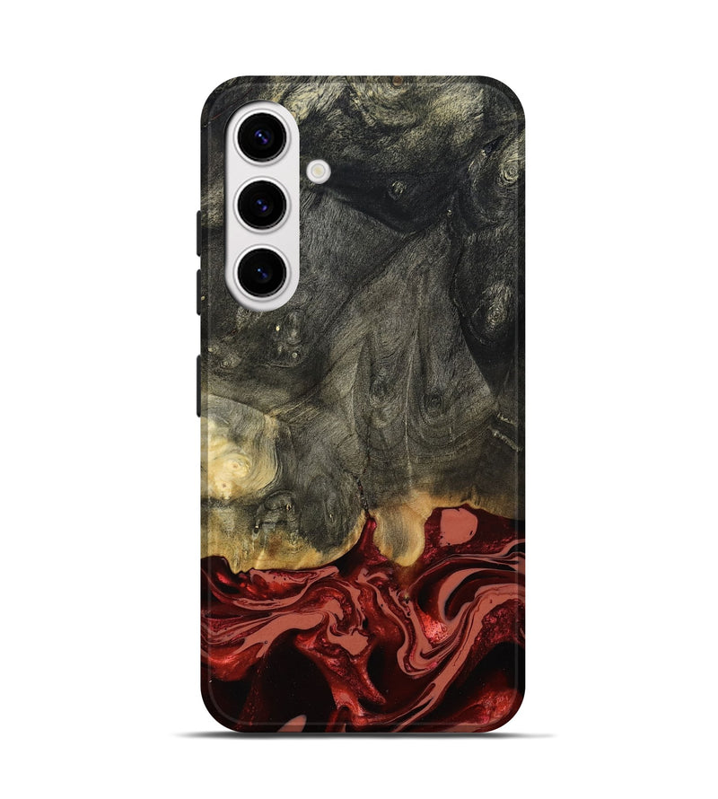 Galaxy S25 Wood Live Edge Phone Case - Neriah (Red, 801761)