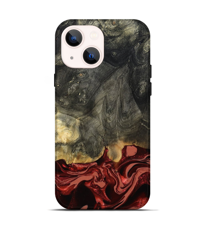 iPhone 14 Wood Live Edge Phone Case - Neriah (Red, 801761)