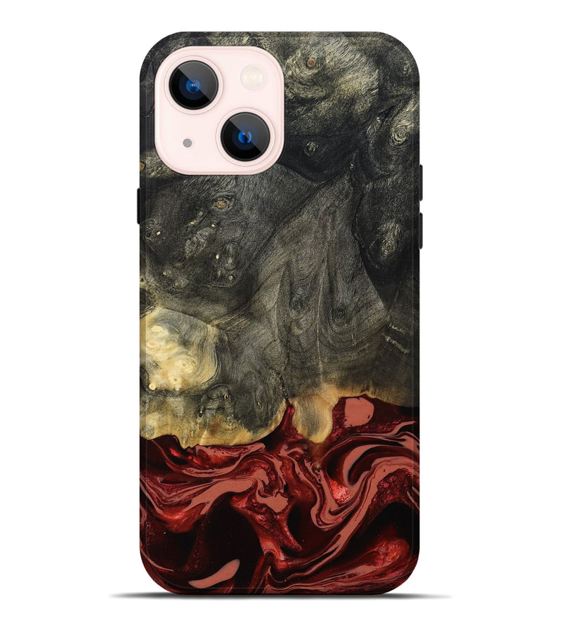 iPhone 14 Plus Wood Live Edge Phone Case - Neriah (Red, 801761)