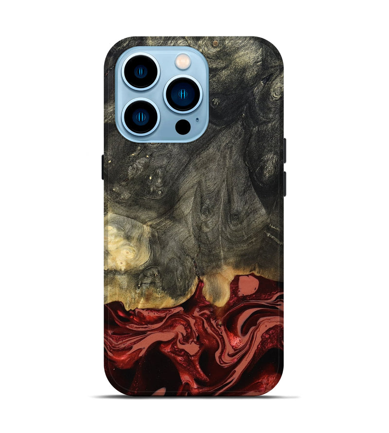 iPhone 14 Pro Wood Live Edge Phone Case - Neriah (Red, 801761)
